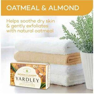 3 Yardley Oatmeal & Almond Exfoliating Bath Bars